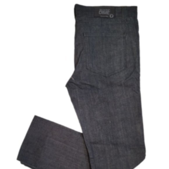 Rustic Dime Men's Black Denim Fly Zip Comfort Skinny Fit Jeans Size 38 - Picture 1 of 5